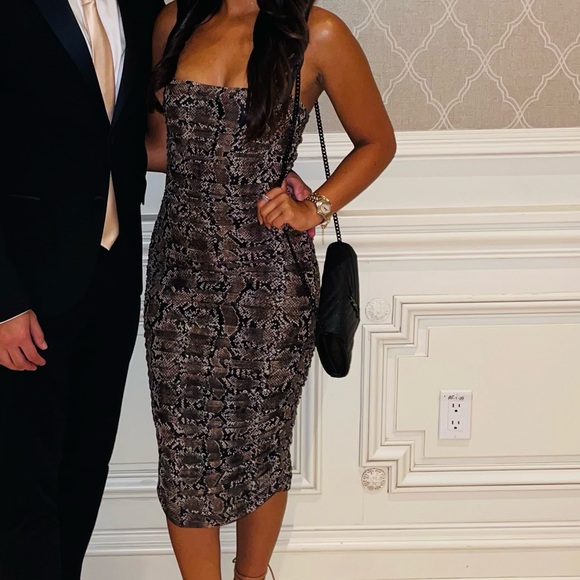 Babaton Snakeskin Print Dress - Picture 2 of 5